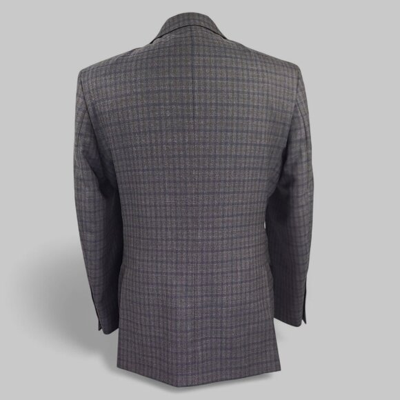Pronto Uomo Modern Fit Men's Check 2 Button Sports Coat Blazer 40R - Picture 8 of 12